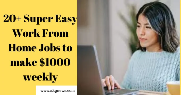 20+ Super Easy Work From Home Jobs to make $1000 weekly