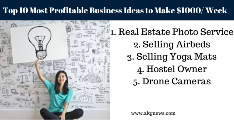 Top 10 Most Profitable Business Ideas to Make $1000/ Week