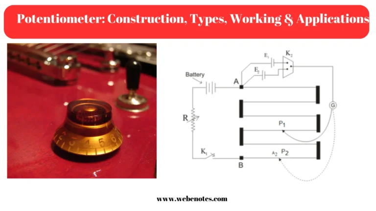 Potentiometer: Construction, Types, Working & Applications