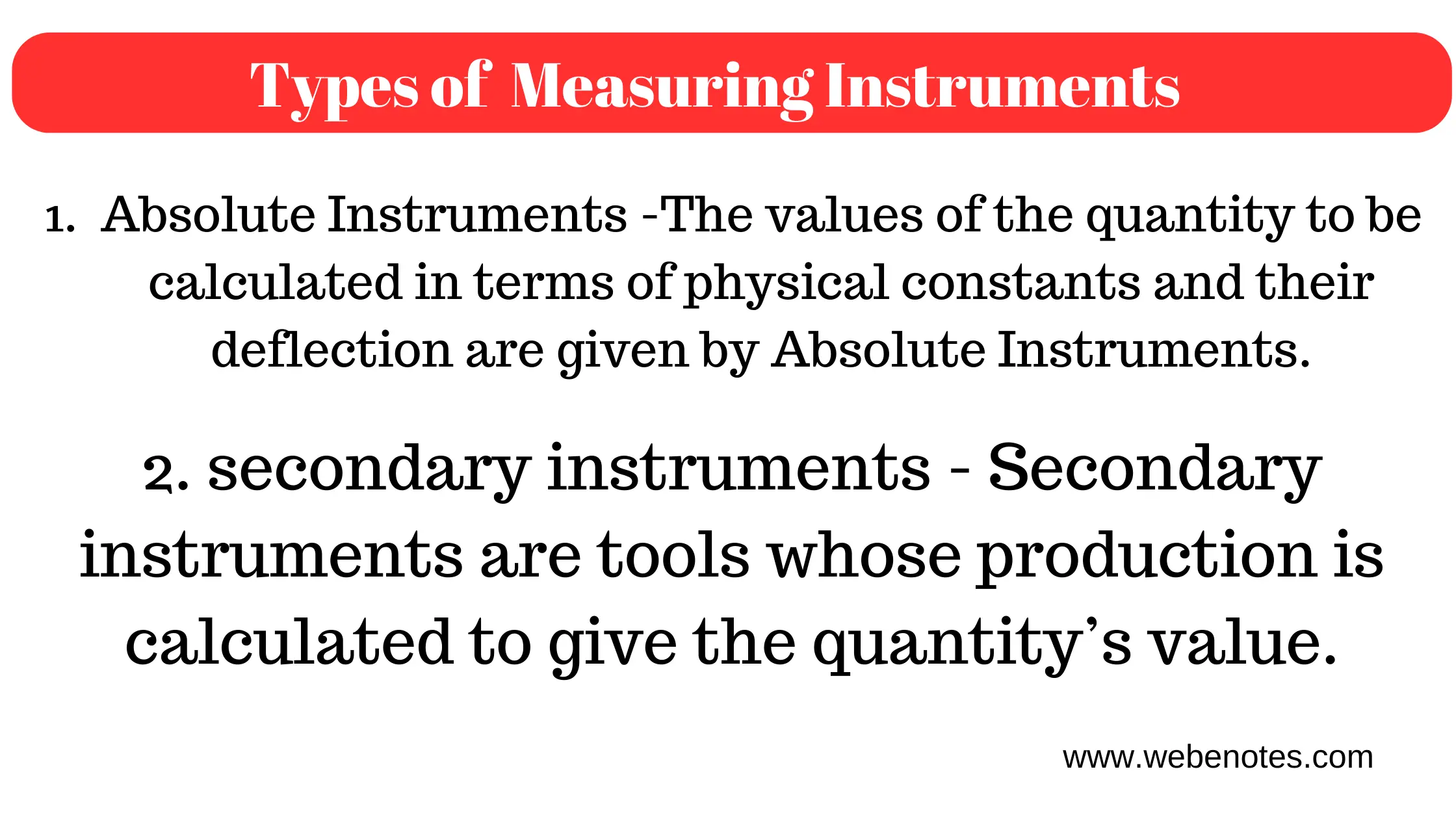 Types of Electrical Measuring Instruments