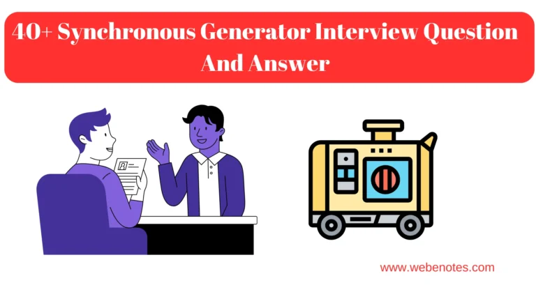 40+ Synchronous Generator Interview Question And Answer